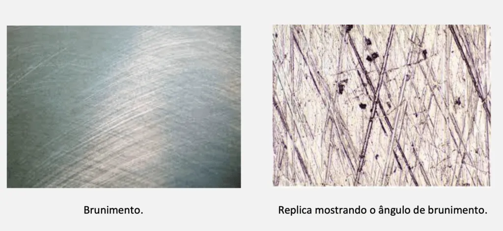Réplica metalográfica em acetato para análise de campo